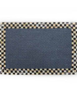 MacKenzie-Childs Courtly Check Blue Sisal Rug - 2′ x 3′