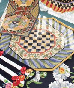 MacKenzie-Childs - Courtly Check Rug - 5' Octagon - Purple & Green