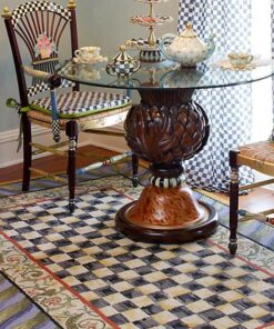 MacKenzie-Childs Courtly Check Rug - 5′ x 8′ - Purple & Green, view 2