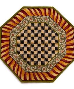 MacKenzie-Childs - Courtly Check Rug - 6' Octagon - Red & Gold