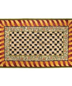 MacKenzie-Childs - Courtly Check Rug - 5' x 8' - Red & Gold
