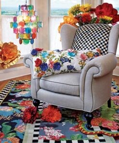 MacKenzie-Childs Tudor Rose Rug - 2’3″ x 3’9″, view 3