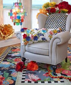 MacKenzie-Childs Tudor Rose Rug - 2’8″ x 8′ Runner, view 2