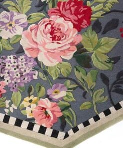 MacKenzie-Childs Tudor Rose Rug - 6′ Octagon, view 2
