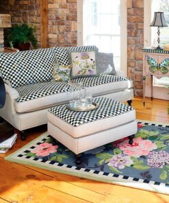 MacKenzie-Childs Tudor Rose Rug - 5′ x 8′, view 3