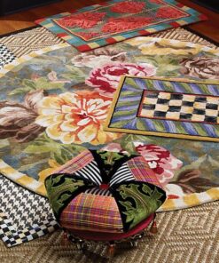 MacKenzie-Childs Bloomsbury Garden Rug - 6′ Round, view 7