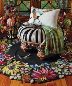 MacKenzie-Childs Butterfly Garden Rug - 6′ Round, view 3