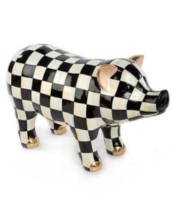 MacKenzie-Childs Courtly Check Pig Figurine