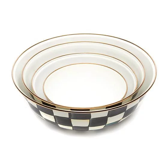 MacKenzie-Childs Courtly Check Enamel Everyday Bowl - Small - Image 3