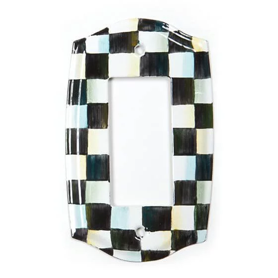 MacKenzie-Childs Courtly Check Switch Plate - Single Rocker