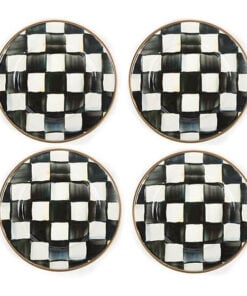 MacKenzie-Childs Courtly Check Appetizer Plates, Set of 4