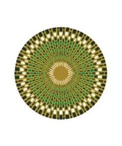 Emerald Sunburst Rug - 3' Round