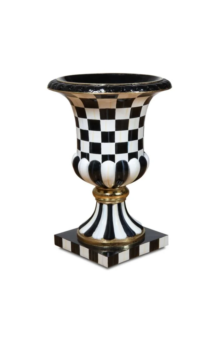 MacKenzie-Childs - Courtly Check Pedestal Urn