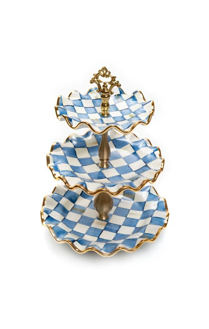 MacKenzie-Childs - Royal Check Three Tier Sweet Stand