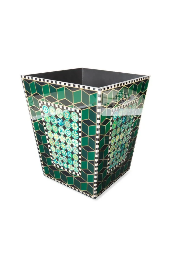 MacKenzie-Childs - Vintage Buttons Waste Bin
