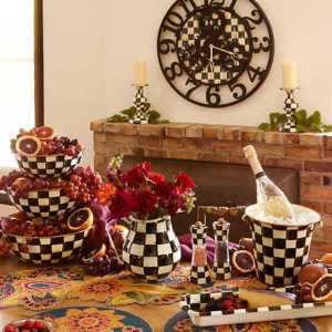 MacKenzie-Childs - Courtly Check Farmhouse Wall Clock - Large - Shop Dekado
