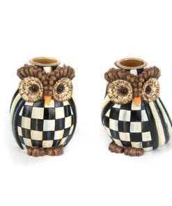 MacKenzie-Childs - Owl Candlesticks - Set of 2