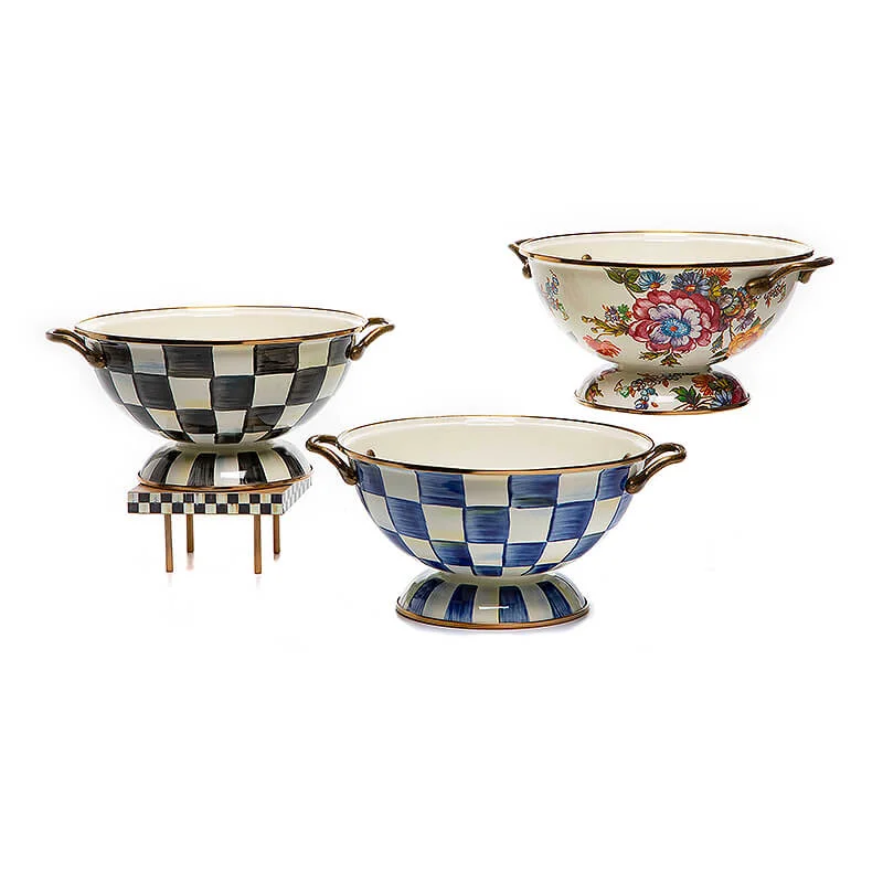 Mackenzie-Childs – Royal Check Enamel Almost Everything Bowl - Image 2