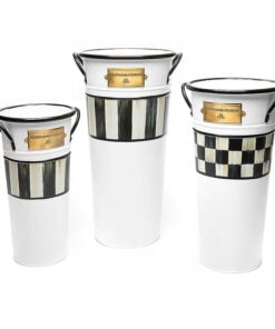 Mackenzie-Childs – Spectator Galvanized Flower Buckets - Set of 3