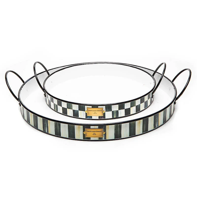 Mackenzie-Childs – Spectator Galvanized Outdoor Trays - Set of 2