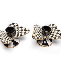 Mackenzie-Childs – Courtly Check Butterfly Candle Holders - Set of 2