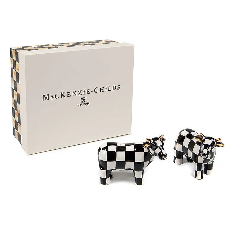 MacKenzie-Childs – Cow Salt & Pepper Set - Image 2