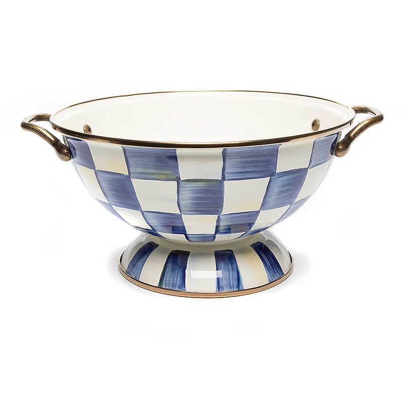 Mackenzie-Childs – Royal Check Enamel Almost Everything Bowl
