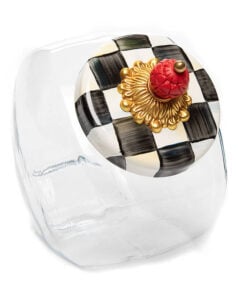 Mackenzie-Childs – Sweets Jar With Courtly Check Enamel Lid