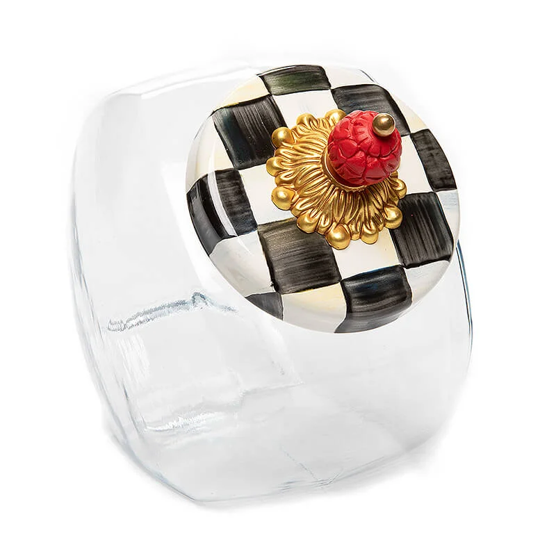MacKenzie-Childs Sweets Jar With Courtly Check Enamel Lid