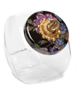 Mackenzie-Childs – Sweets Jar With Flower Market Enamel Lid - Black
