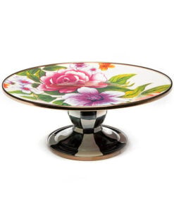 Mackenzie-Childs – Flower Market Mini Pedestal Platter - White