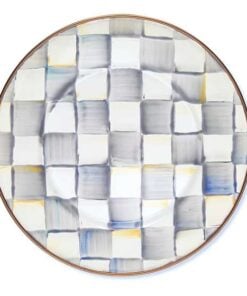 Mackenzie-Childs – Sterling Check Enamel Salad/Dessert Plate