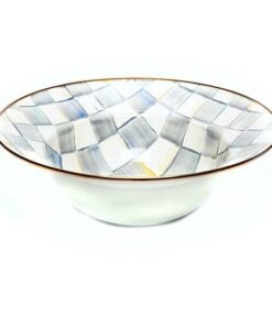 Mackenzie-Childs – Sterling Check Enamel Serving Bowl
