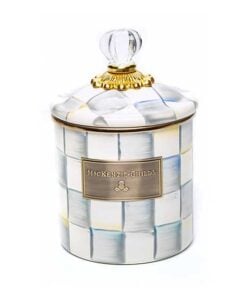 Mackenzie-Childs – Sterling Check Enamel Canister - Small