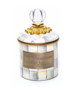 Mackenzie-Childs – Sterling Check Enamel Canister - Mini