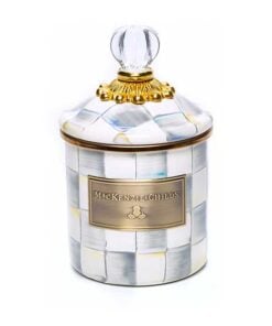 Mackenzie-Childs – Sterling Check Enamel Canister - Demi