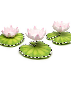 MacKenzie-Childs Patience Brewster Lily Pond Candle Holder - Set of 3