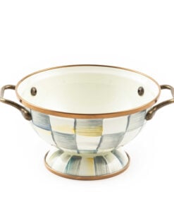 Mackenzie-Childs – Sterling Check Enamel Simply Anything Bowl