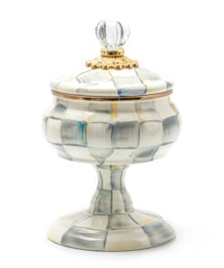 Mackenzie-Childs – Sterling Check Enamel Curiosity Pot