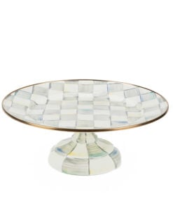 Mackenzie-Childs – Sterling Check Enamel Pedestal Platter - Small