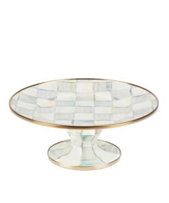 Mackenzie-Childs – Sterling Check Enamel Pedestal Platter - Mini