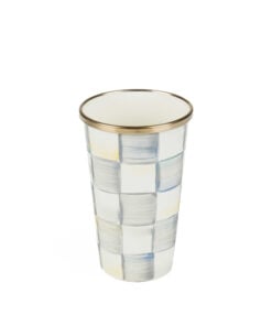 Mackenzie-Childs – Sterling Check Enamel Tumbler - 10 Ounce
