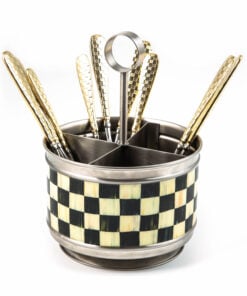 Mackenzie-Child's - Supper Club Flatware Caddy - Courtly Check