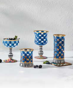 MacKenzie-Childs – Carnival Royal Tumbler Glass – Set of 2 - Image 3