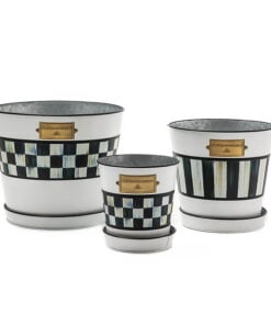 Mackenzie-Child's - Spectator Pots & Saucers, Set of 3