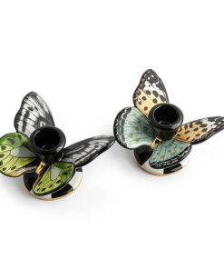 MacKenzie-Childs – Butterfly Toile Candle Holders, Set of 2