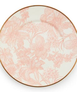 Mackenzie-Childs Rosy English Garden Enamel Salad/Dessert Plate