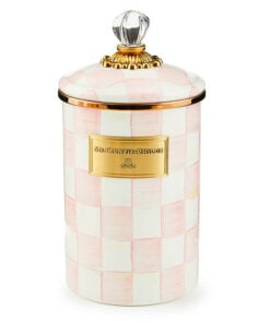Mackenzie-Childs Rosy Check Large Canister