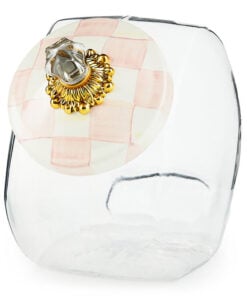 Mackenzie-Childs Cookie Jar With Rosy Check Lid
