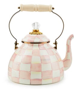 Mackenzie-Childs Rosy Check 3 Quart Tea Kettle
